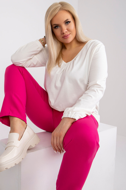 Ecru Cotton Plus Size pikkade...