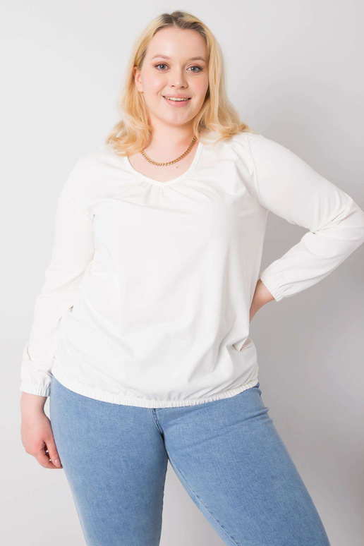 Ecru Cotton Plus Size pikkade...