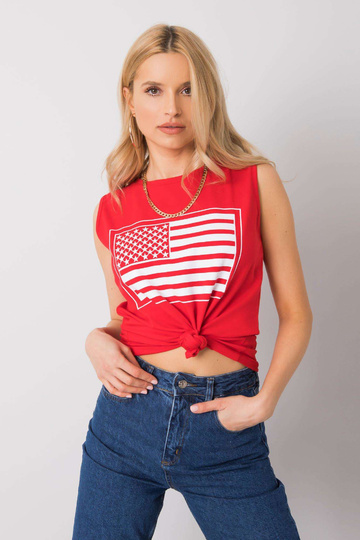 Punane topp trükiga Petra...