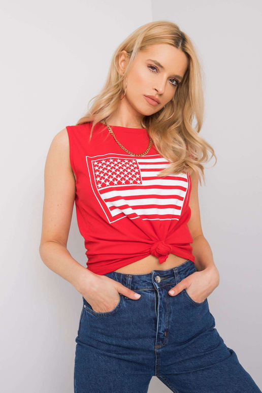 Punane topp trükiga Petra RUE PARIS Punane topp trükiga Petra RUE PARIS