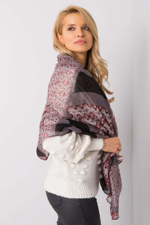 Hallikas-burgundia mustritega sall