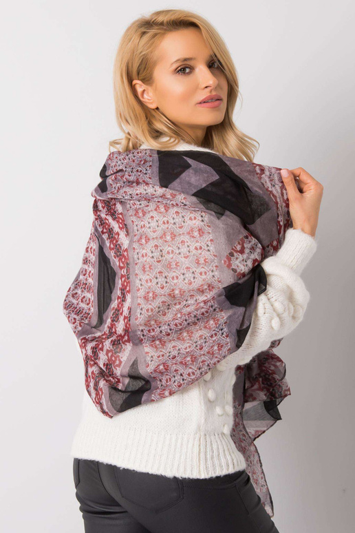 Hallikas-burgundia mustritega sall