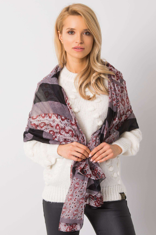 Hallikas-burgundia mustritega sall