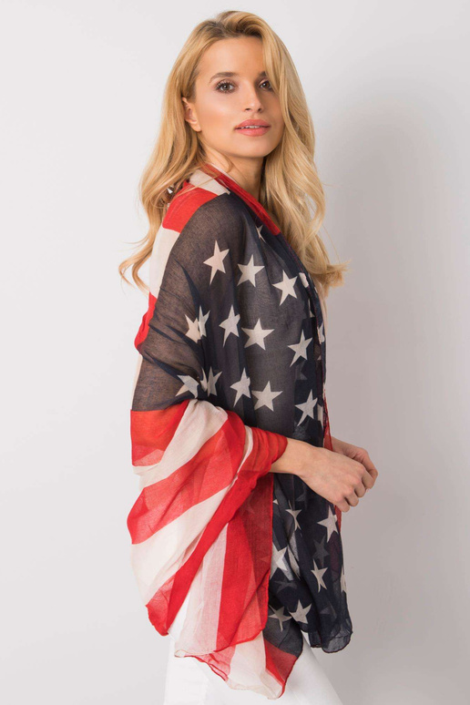 Punane ja beež trükiga ümbris