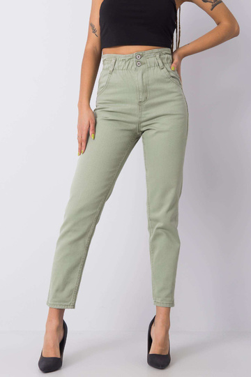 Khakivärvi kõrge vöökohaga...