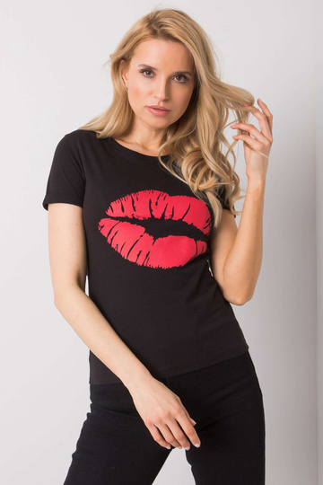 Must T-särk trükiga Tiziana...