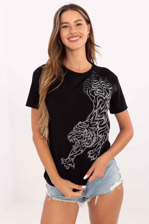 Must Mabeli trükiga T-särk