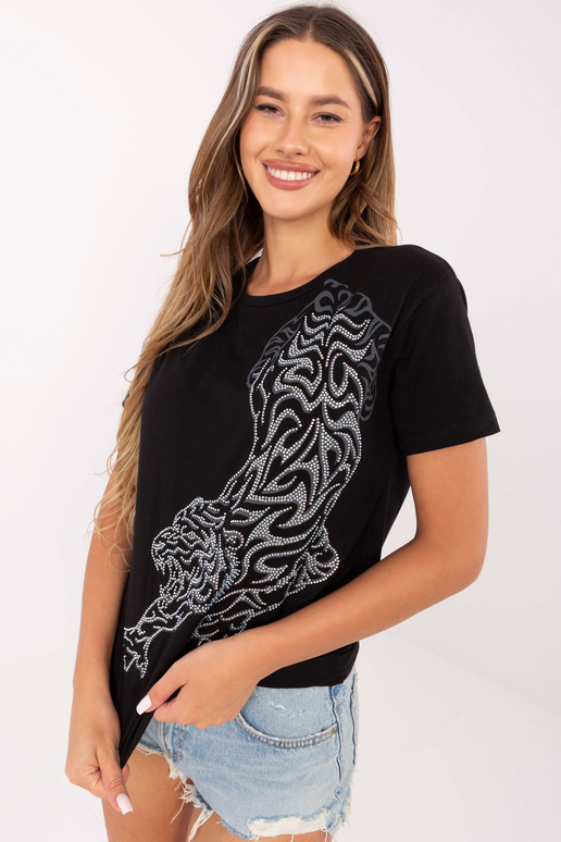 Must Mabeli trükiga T-särk