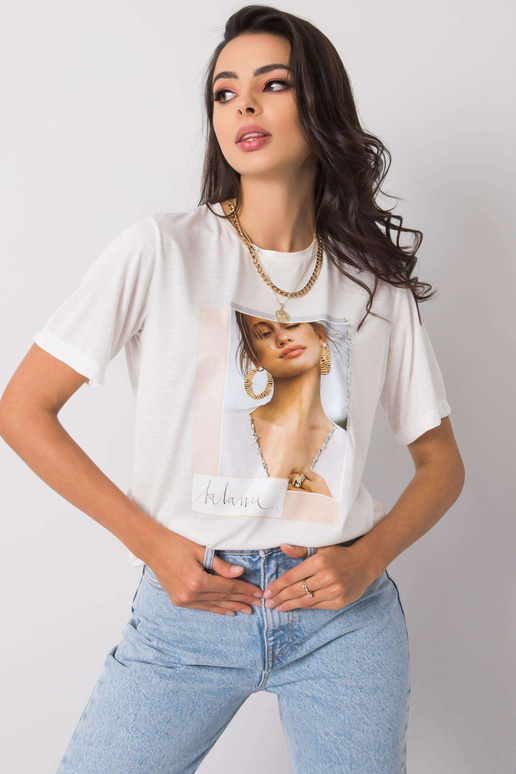 Valge naiste T-särk puuvillane Lynda