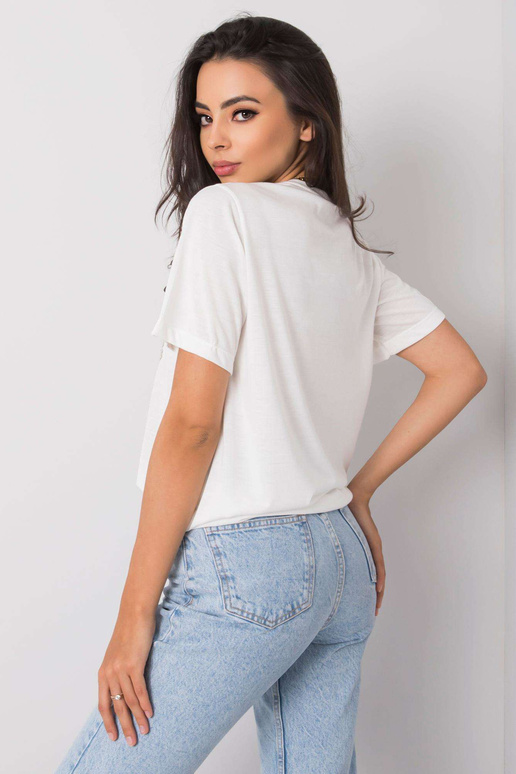 Valge naiste T-särk puuvillane Lynda