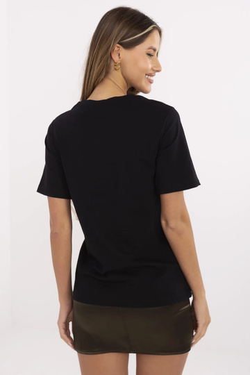 Must Joelle trükiga T-särk 2