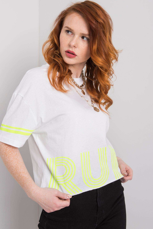 Valge Marlene puuvillane T-särk