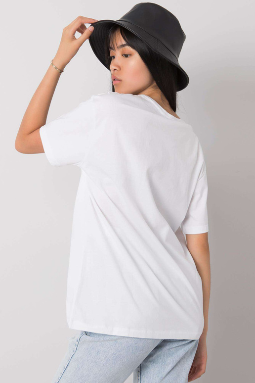 Valge Kemmy trükiga T-särk Valge Kemmy trükiga T-särk