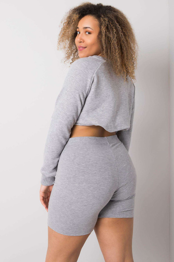 Alessia Cotton Grey Plus Size lühikesed püksid