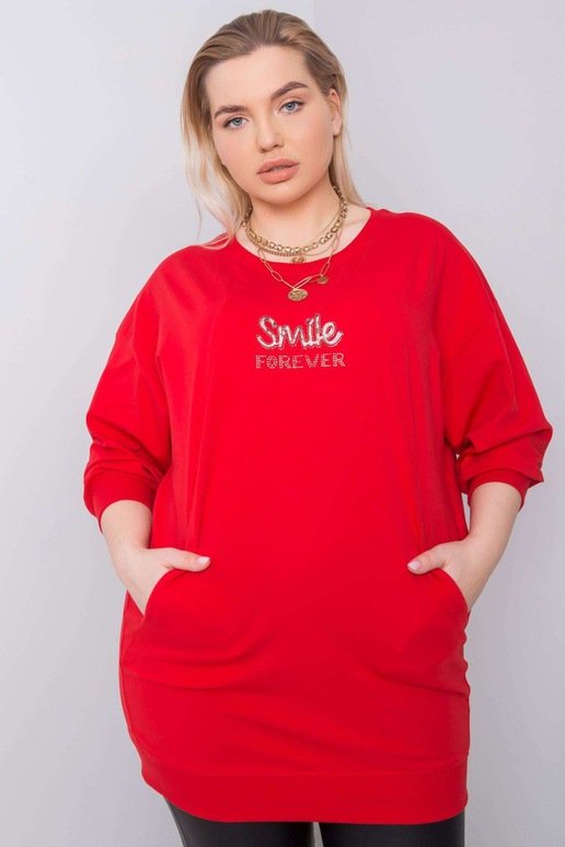 Punane pluss suuruses pluus Messina...