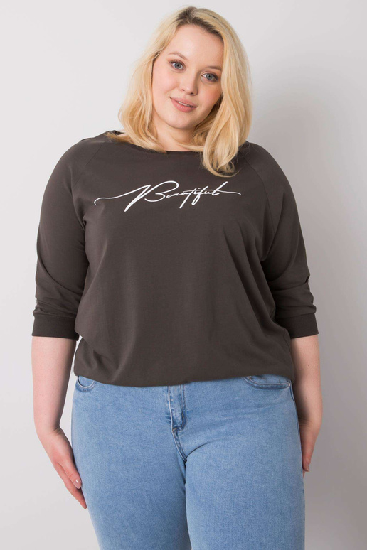 Tume khakivärvi pluus Rosie kirjaga