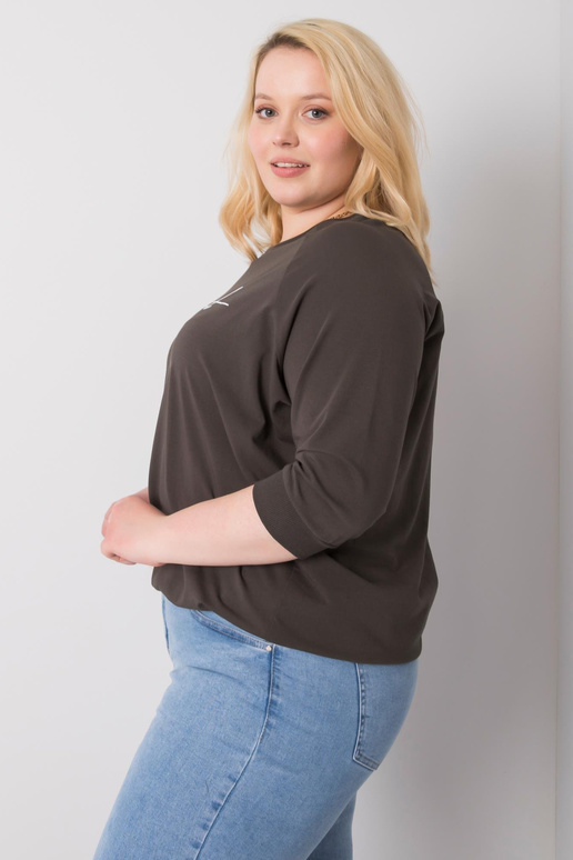 Tume khakivärvi pluus Rosie kirjaga