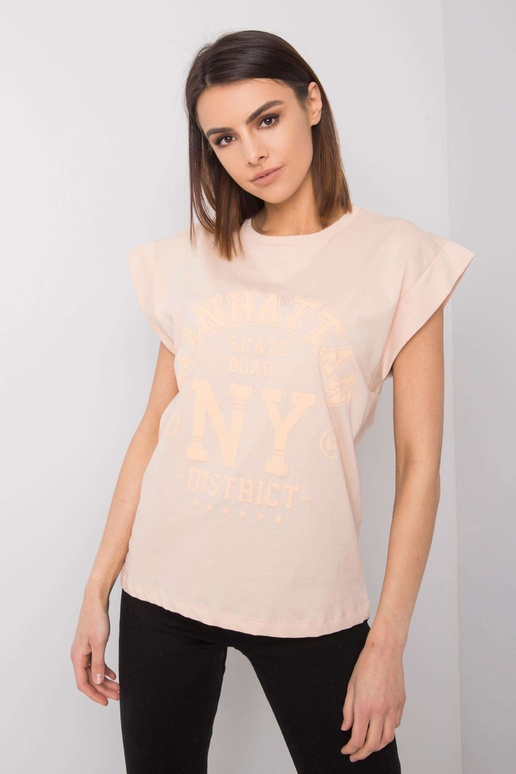 Virsikuvärvi T-särk Ciara trükiga RUE... Virsikuvärvi T-särk Ciara trükiga RUE...