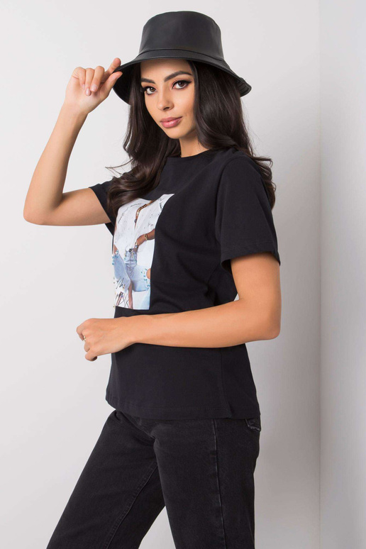 Must Aya aplikatsiooniga T-särk Must Aya aplikatsiooniga T-särk