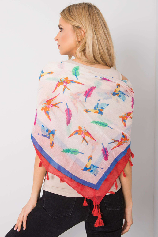 Beež naiste ümbris trükiga