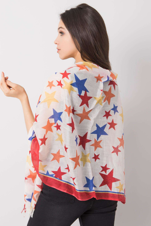 Punane tähetrükiga sall