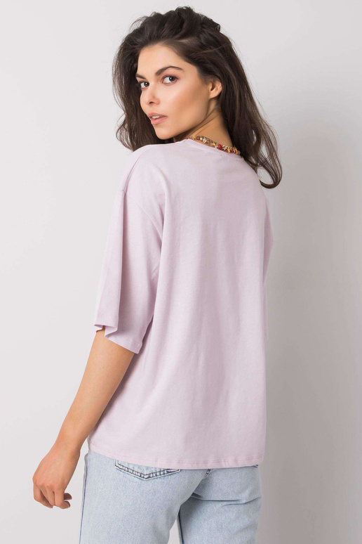 Morrise trükiga lilla T-särk naistele Morrise trükiga lilla T-särk naistele