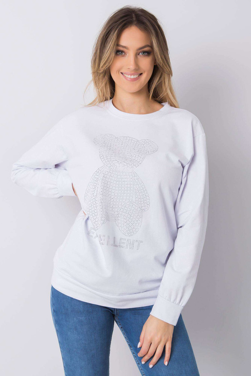 Valge Darla aplikatsiooniga dressipluus