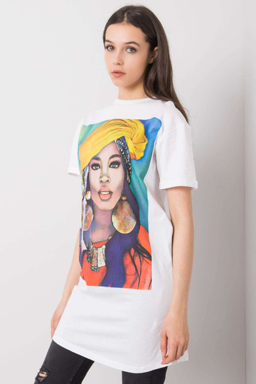 Valge tuunika trükiga...