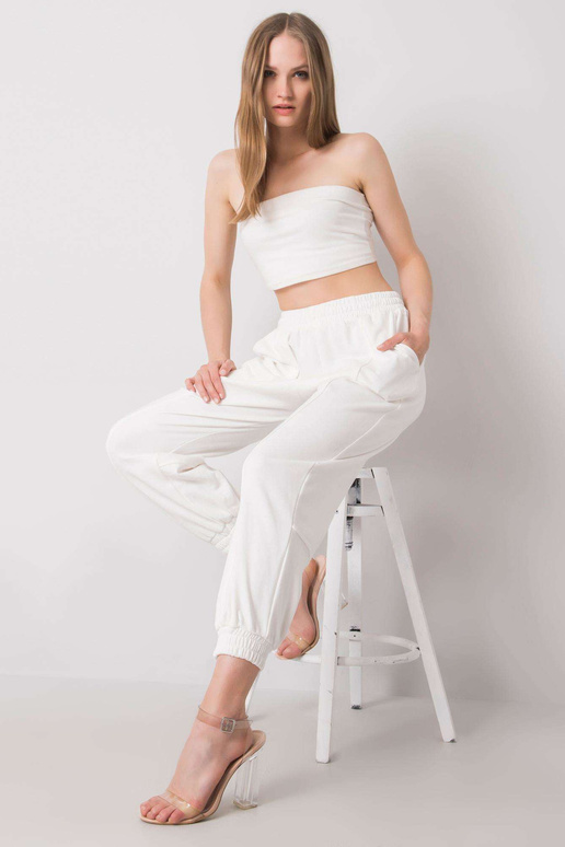 Valged juunikuu dressipüksid