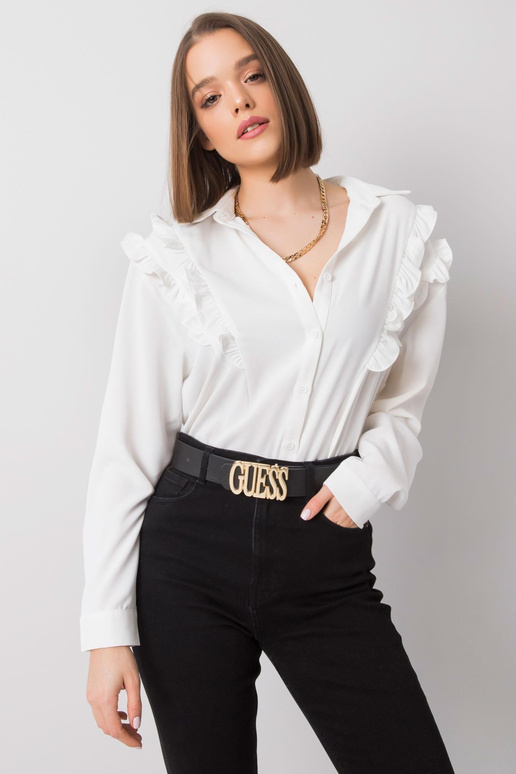 Ecru särk volangidega Layla OCH BELLA