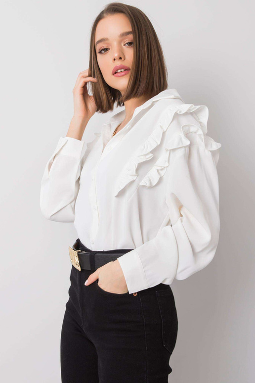 Ecru särk volangidega Layla OCH BELLA