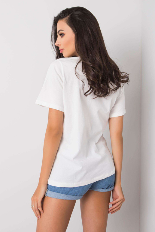 Valge Gloria trükiga T-särk Valge Gloria trükiga T-särk