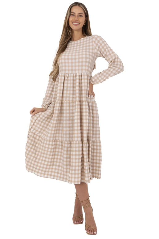 Beež ruuduline kleit Pasadena RUE PARIS Beež ruuduline kleit Pasadena RUE PARIS