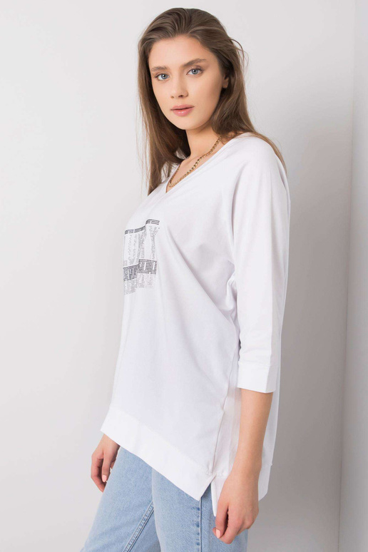 Valge pluus Tinsley aplikatsiooniga