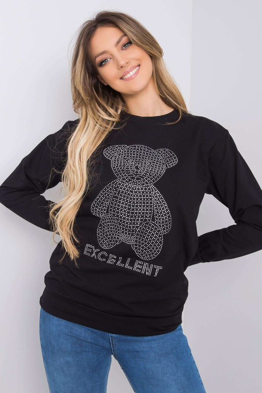 Must Darla aplikatsiooniga dressipluus Must Darla aplikatsiooniga dressipluus