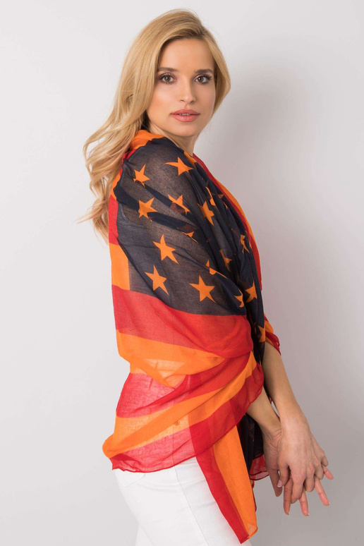 Punakasoranž ümbris trükiga