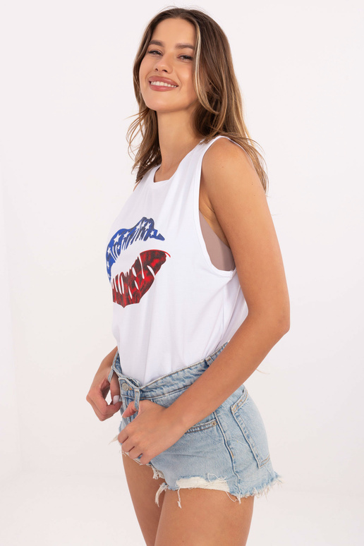 Valge topp trükiga Candela RUE PARIS