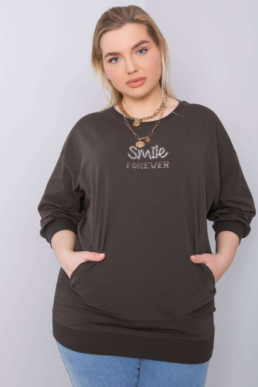 Tume khakivärvi pluss suuruses pluus...