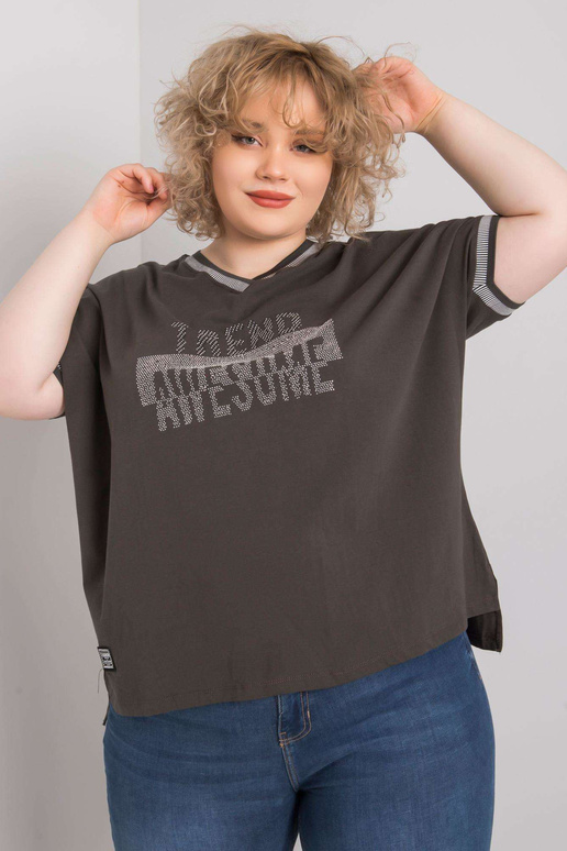 Tume khakivärvi pluss suuruses pluus...