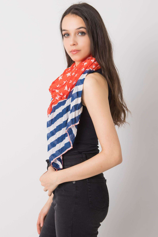 Punane ja tumesinine trükiga pleed