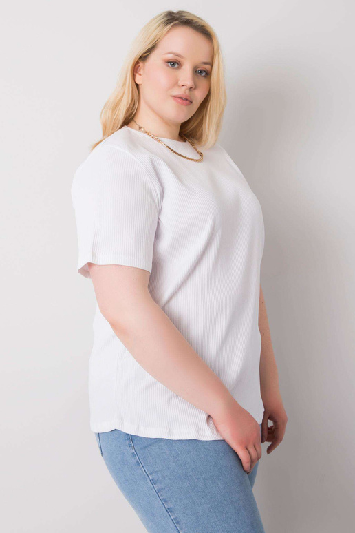 Valge plusssuuruses pluus Stella