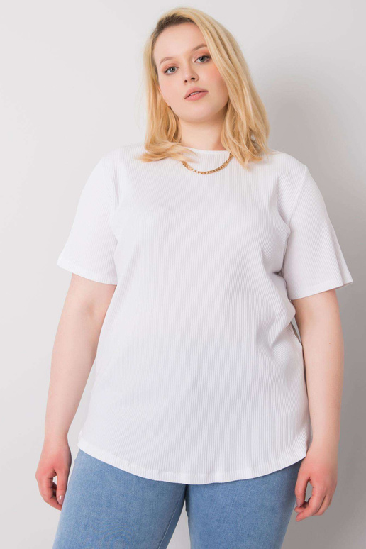 Valge plusssuuruses pluus Stella