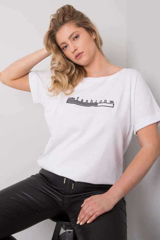 Valge pluss suuruses pluus Mavis