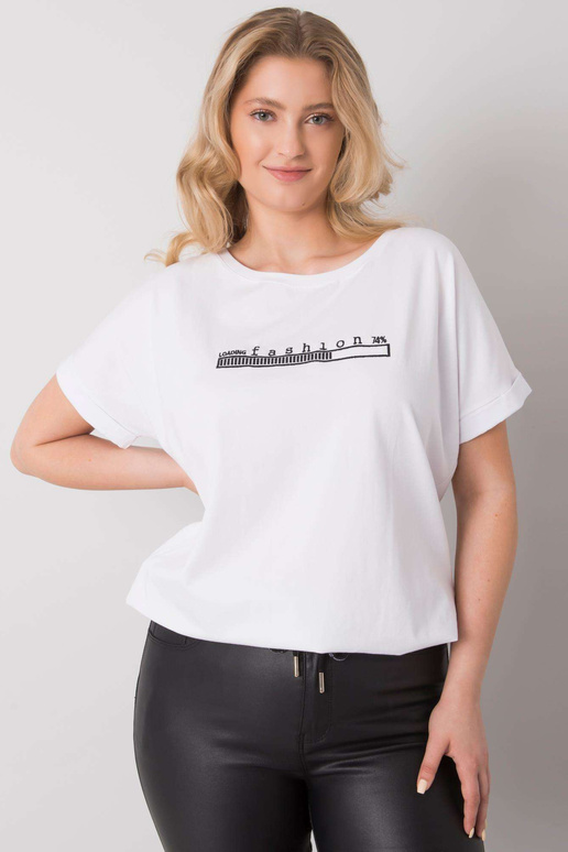 Valge pluss suuruses pluus Mavis