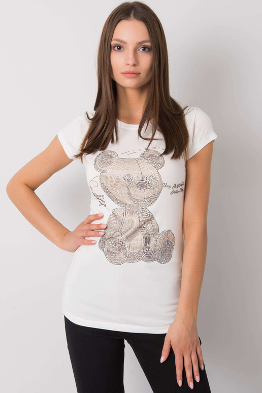 Ecru t-särk Misha aplikatsiooniga