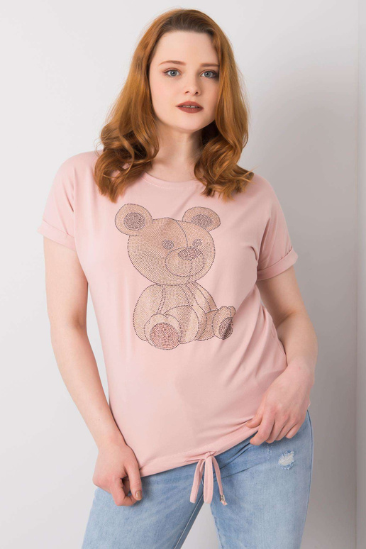 Määrdunud roosa pluss suuruses pluus...