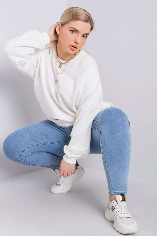 Ecru pluss suuruses dressipluus Mischa