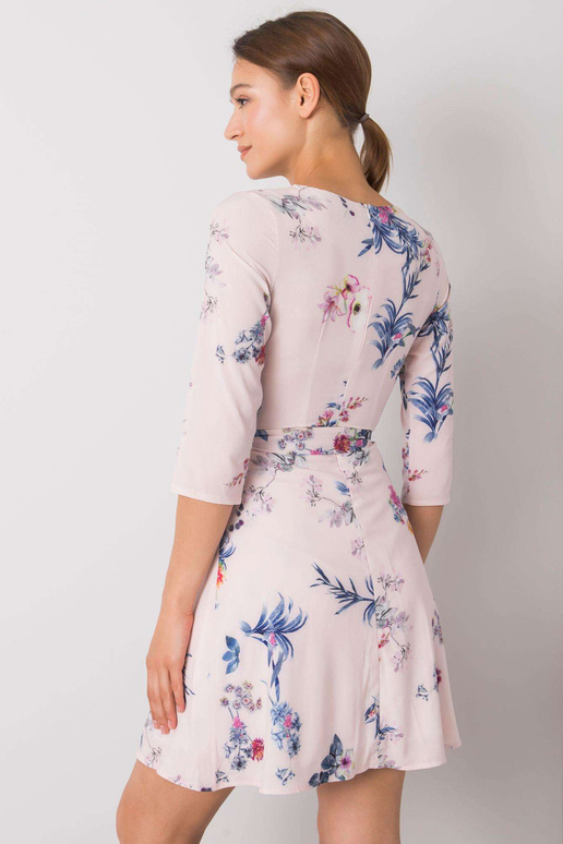 Kahvaturoosa Elise mustritega kleit