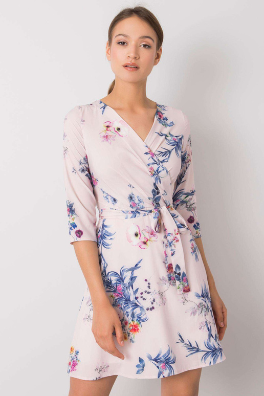 Kahvaturoosa Elise mustritega kleit