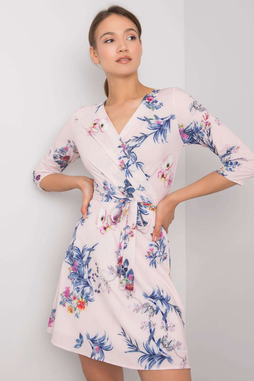 Kahvaturoosa Elise mustritega kleit